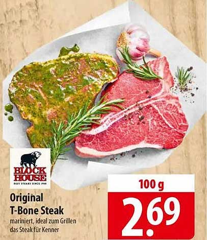 Original T-Bone Steak - ideal zum Grillen