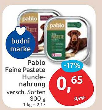 Pablo Feine Pastete Hundenahrung – Verschiedene Sorten