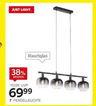 Pendelleuchte mit Rauchglas von Just Light