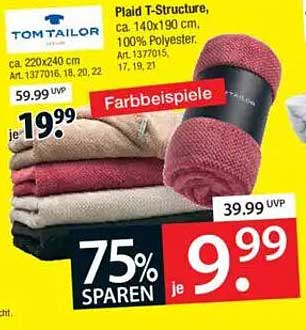 Plaid T-Structure von Tom Tailor - jetzt nur 9,99 €