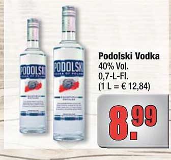Podolski Vodka 0,7-L-Flasche - 40% Vol.