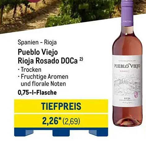 Pueblo Viejo Rioja Rosado DOCa 0,75 l - Trocken