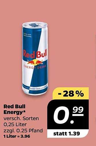 Red Bull Energy Drink 0,25 Liter (verschiedene Sorten)