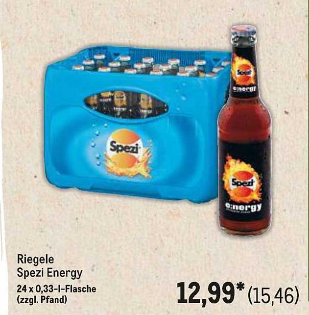 Riegele Spezi Energy 24 x 0,33-l-Flasche (zzgl. Pfand)