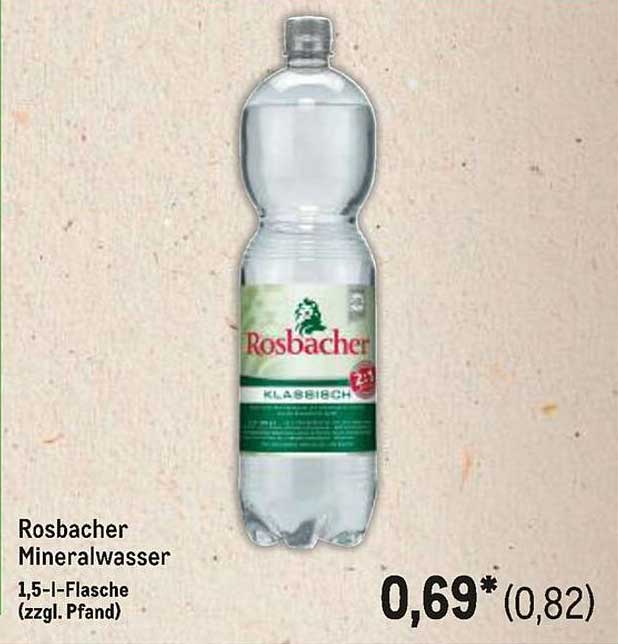 Rosbacher Mineralwasser 1,5-l-Flasche