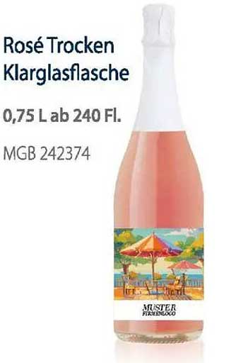 Rosé Trocken Klarglasflasche 0,75 L ab 240 Fl.
