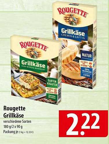 Rougette Grillkäse - verschiedene Sorten