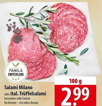 Salami Milano oder ital. Trüffelsalami - besonders edle Salami für Kenner
