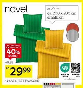 Satin-Bettwäsche Set von Novel - 40% Rabatt