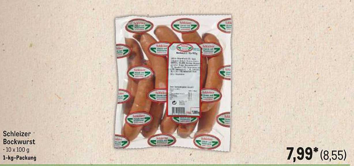 Schleizer Bockwurst - 10 x 100 g