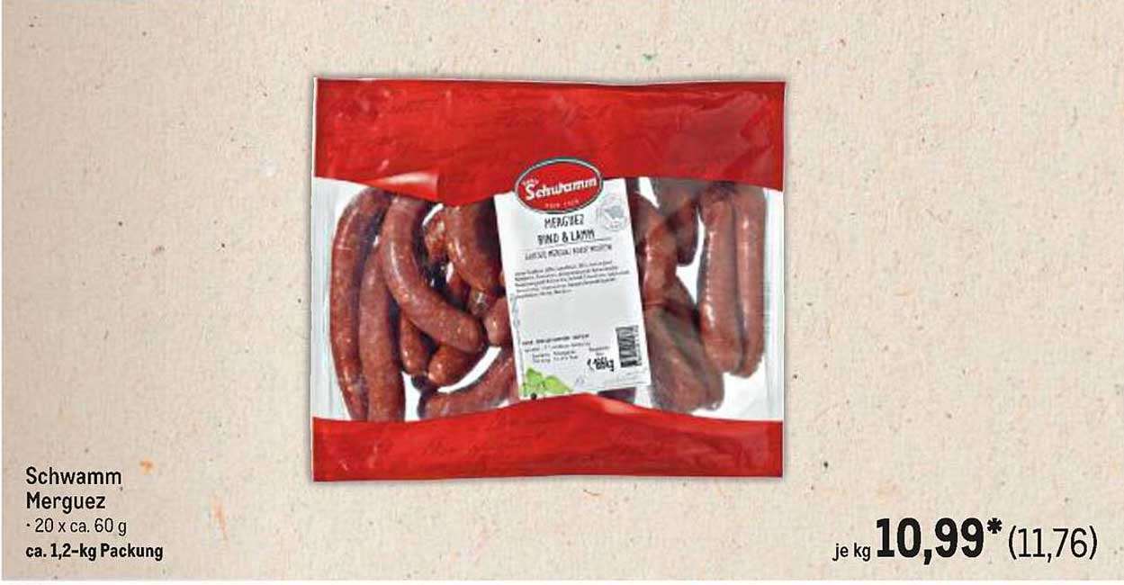 Schwamm Merguez (20 x ca. 60 g, ca. 1,2-kg Packung)