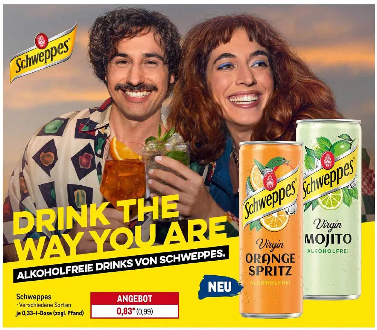 Schweppes Virgin Orange Spritz und Virgin Mojito - Alkoholfreie Drinks von Schweppes
