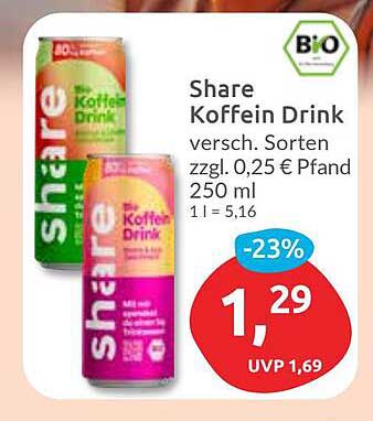 Share Koffein Drink 250 ml – verschiedene Sorten