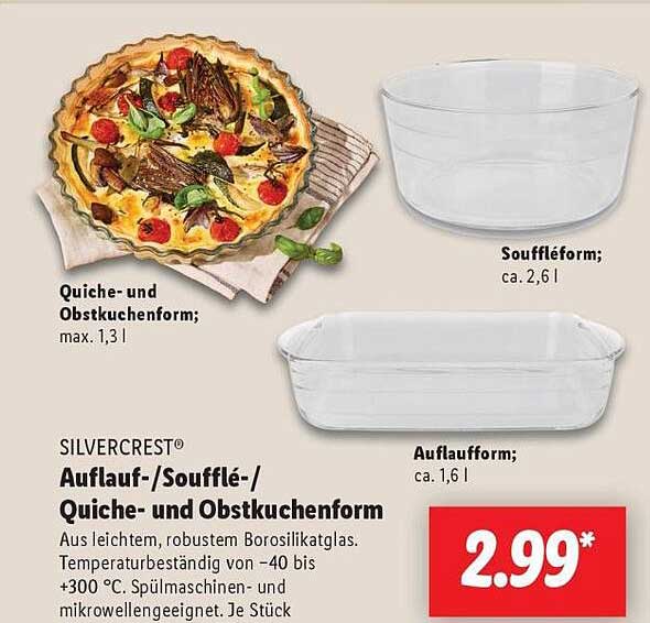 SILVERCREST® Auflauf-/Soufflé-/Quiche- und Obstkuchenform