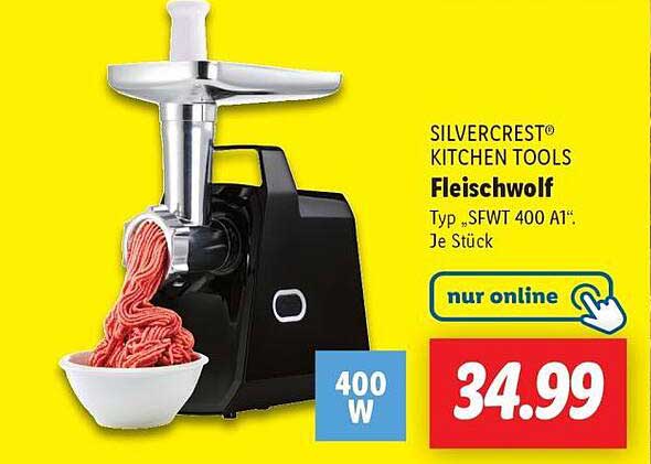 SILVERCREST® Küchenwerkzeuge Fleischwolf Typ „SFWT 400 A1“
