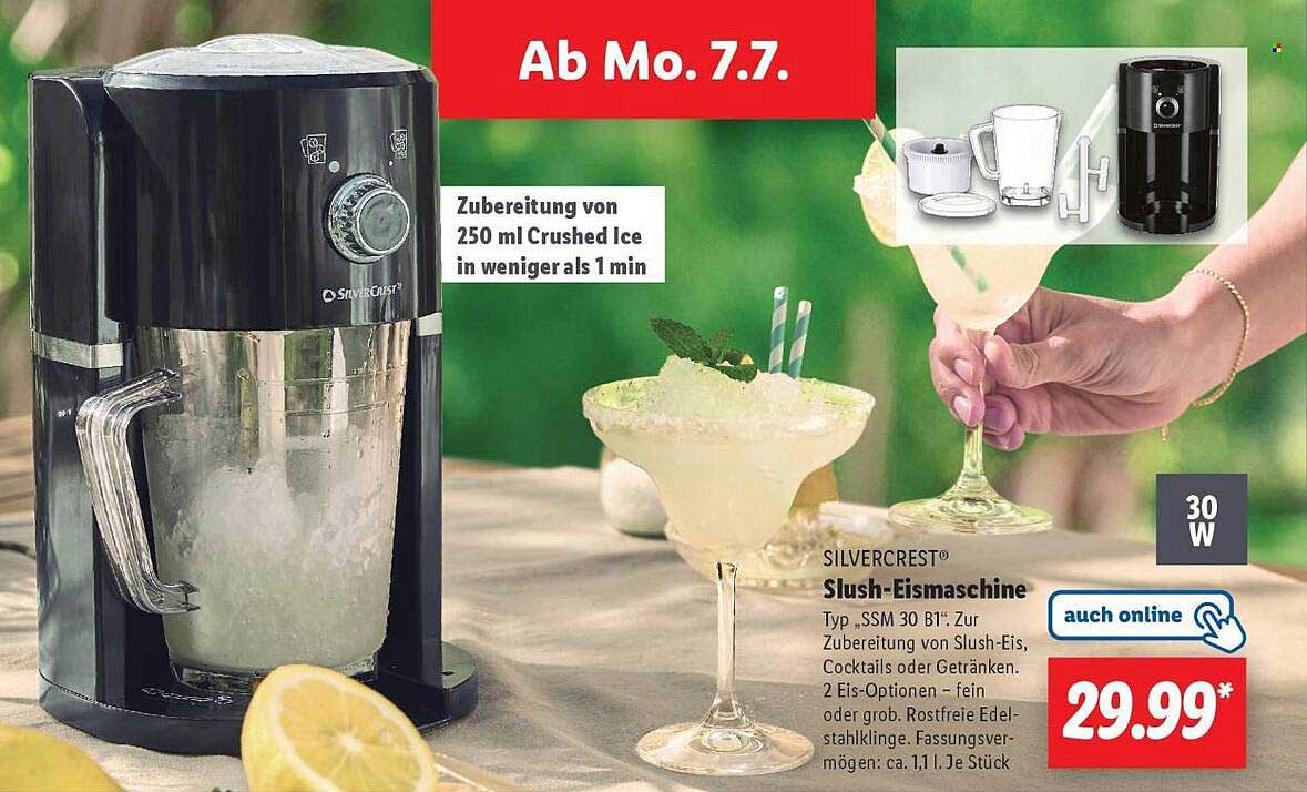 SILVERCREST® Slush-Eismaschine Typ SSM 30 B1