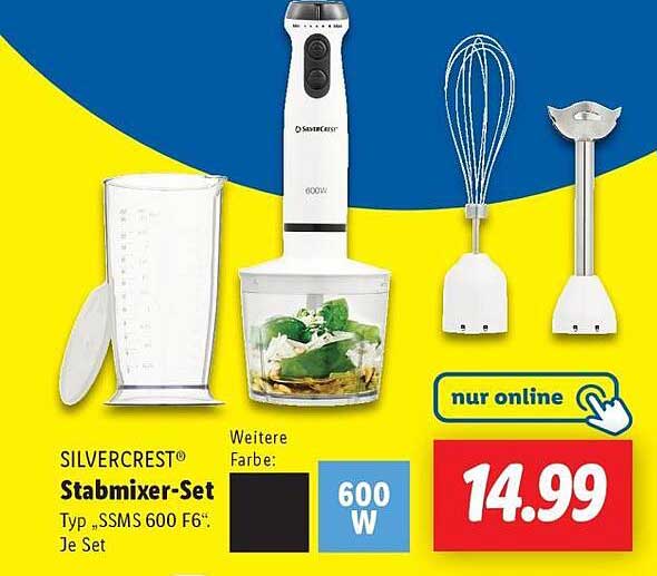 SILVERCREST® Stabmixer-Set Typ „SSMS 600 F6“