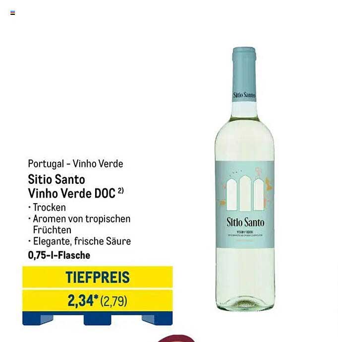 Sitio Santo Vinho Verde DOC 0,75 l - Tiefpreis