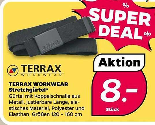 TERRAX WORKWEAR Stretchgürtel