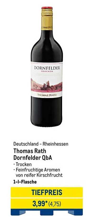 Thomas Rath Dornfelder QbA - Trocken