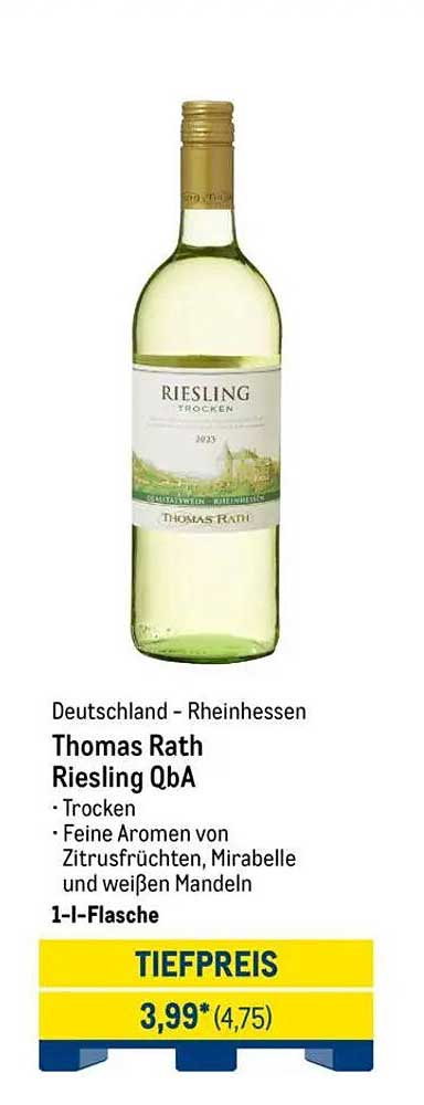 Thomas Rath Riesling QbA - Trocken