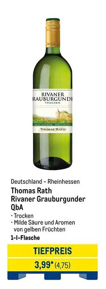 Thomas Rath Rivaner Grauburgunder QbA - Trocken