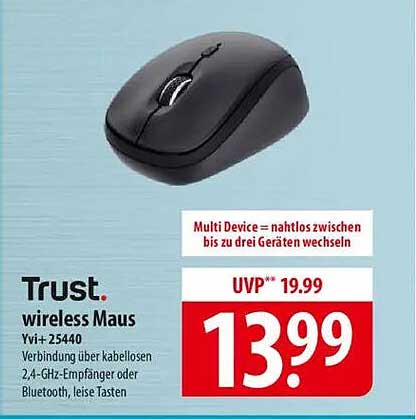 Trust wireless Maus Vvi+ 25440
