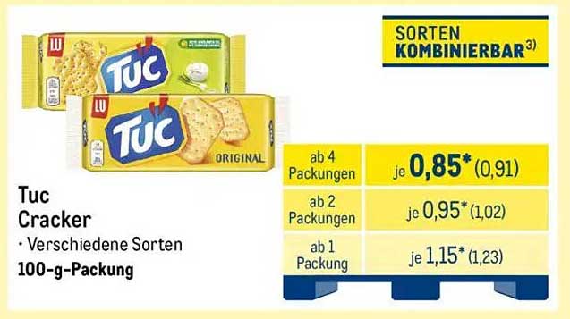 Tuc Cracker 100-g-Packung - Verschiedene Sorten