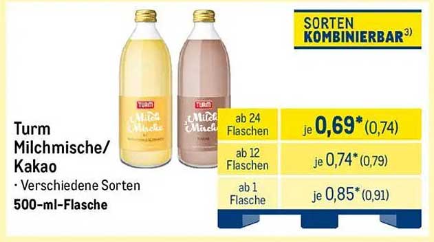 Turm Milchmische/Kakao - 500-ml-Flasche