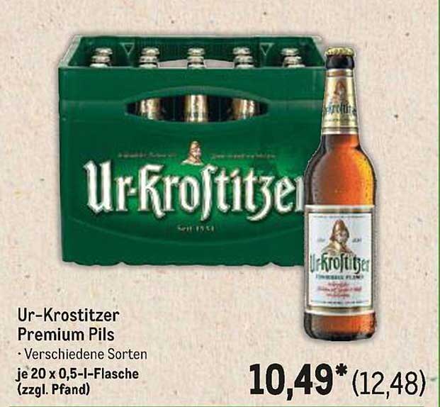 Ur-Krostitzer Premium Pils - Verschiedene Sorten je 20 x 0,5 l-Flasche (zzgl. Pfand)