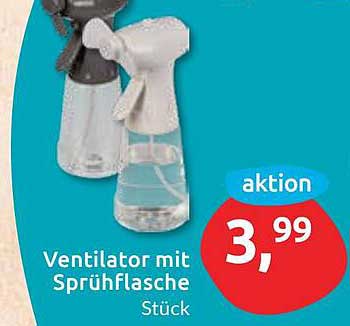 Ventilator mit Sprühflasche