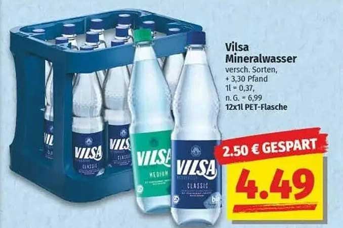 Vilsa Mineralwasser 12x1 PET-Flasche