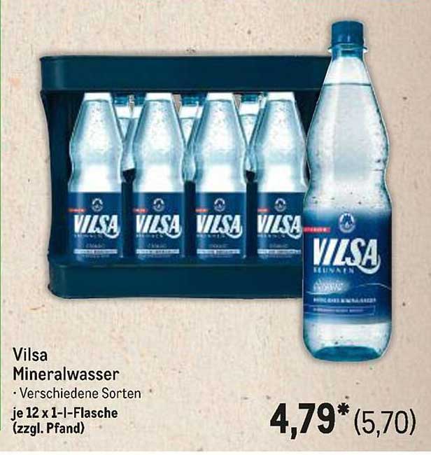 VILSA Mineralwasser - Verschiedene Sorten