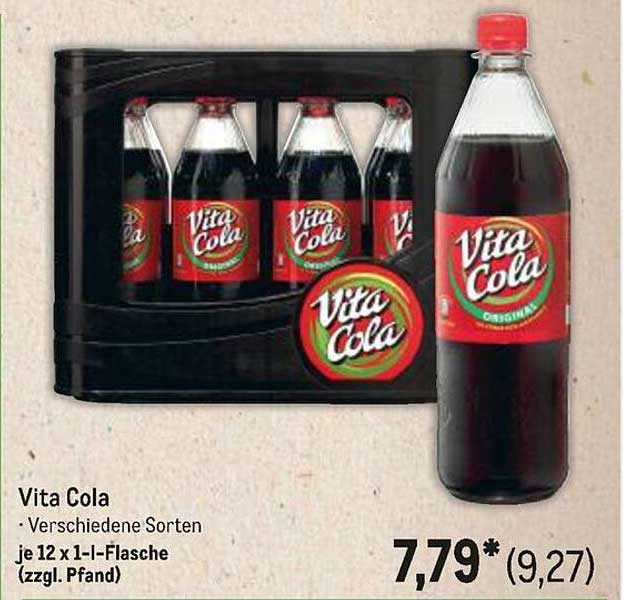 Vita Cola - Verschiedene Sorten je 12 x 1-l-Flasche (zzgl. Pfand)