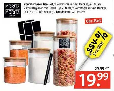 Vorratsgläser 6er-Set von Moritz & Moritz