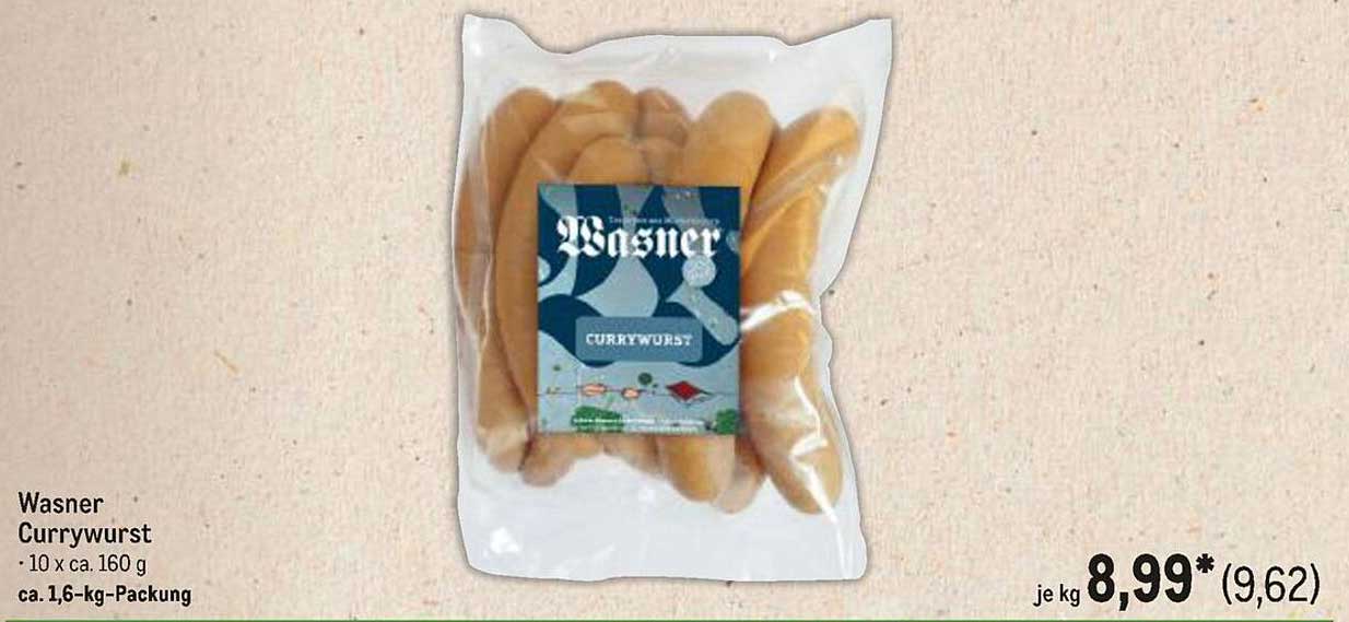 Wasner Currywurst - 10 x ca. 160 g