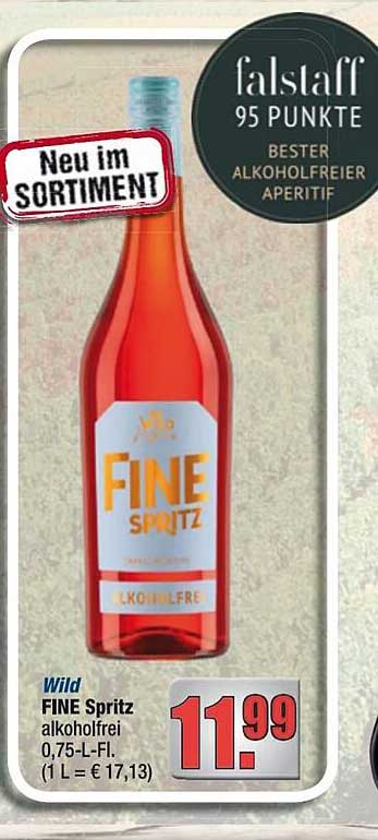 Wild FINE Spritz alkoholfrei 0,75-L-Flasche