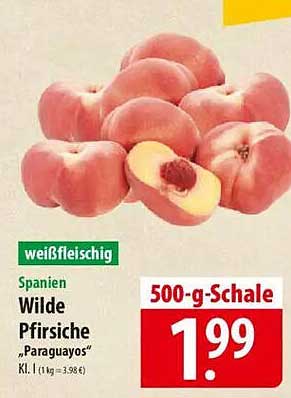 Wilde Pfirsiche "Paraguayos" 500-g-Schale