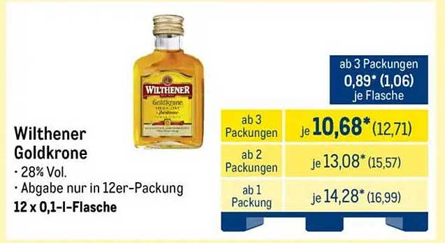 Wilthener Goldkrone - 12 x 0,1 l-Flasche