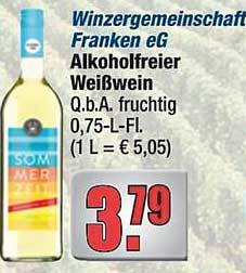 Winzergenossenschaft Franken eG Alkoholfreier Weißwein