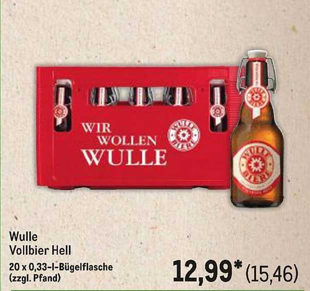 Wulle Vollbier Hell 20 x 0,33 l-Bügelflasche