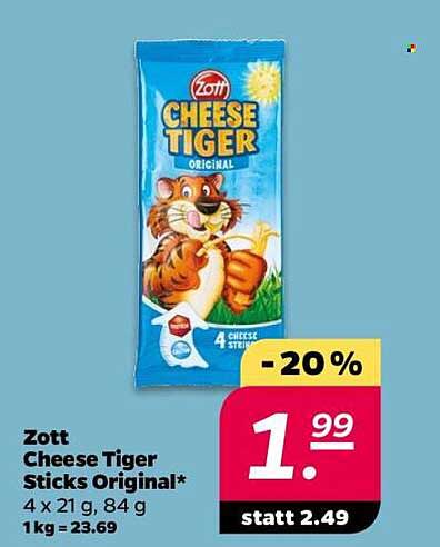 Zott Cheese Tiger Sticks Original