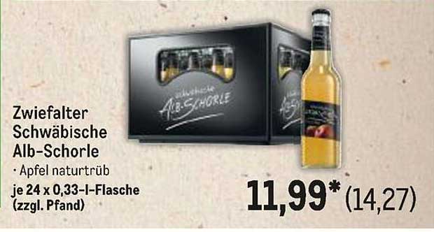 Zwiebelter Schwäbische Alb-Schorle - Apfel naturtrüb