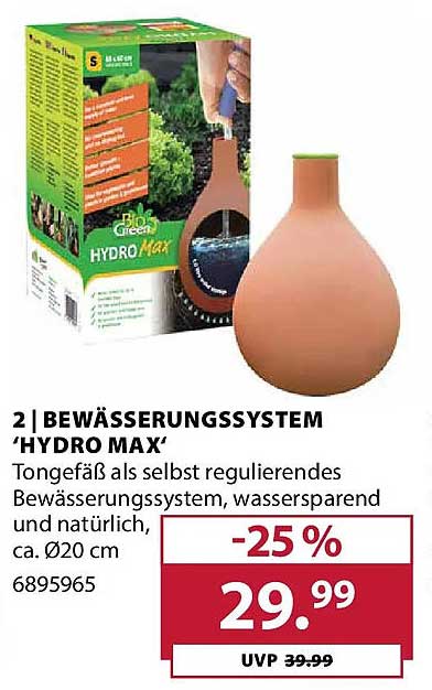 2 l BEWÄSSERUNGSSYSTEM "HYDRO MAX'"