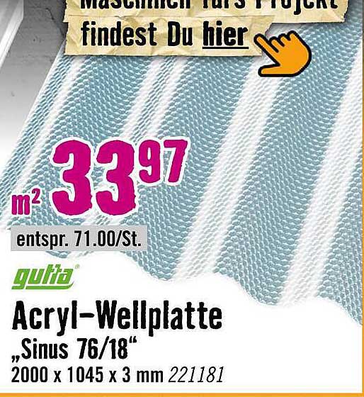 Acryl-Wellplatte „Sinus 76/18“