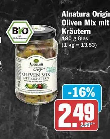 Alnatura Origin Oliven Mix mit Kräutern