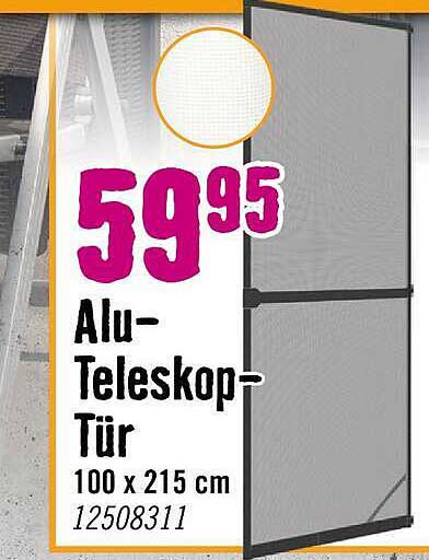Alu-Teleskop-Tür 100 x 215 cm 12508311