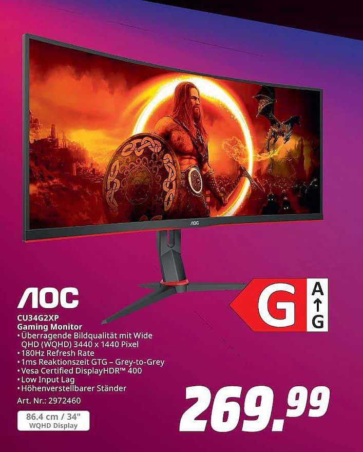 AOC CU34G2XP Gaming Monitor