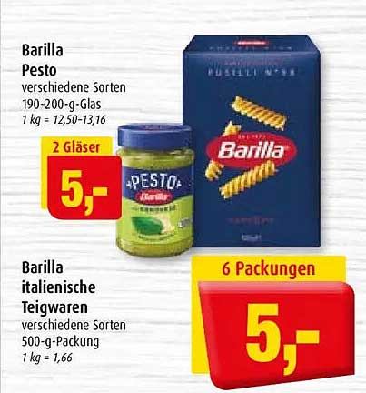 Barilla Pesto verschiedene Sorten 190-200-g-Glas