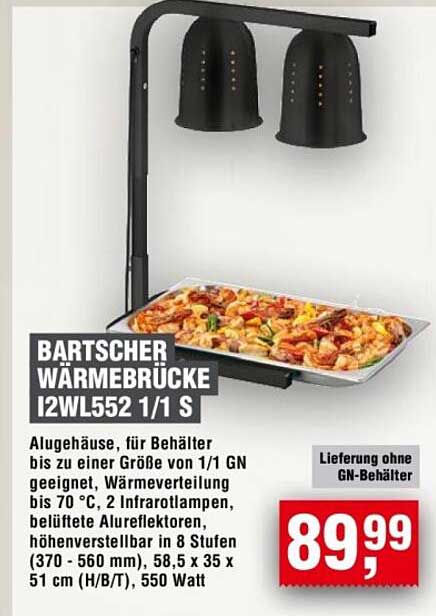 BARTSCHER WÄRMEBRÜCKE I2WL552 1/1 S